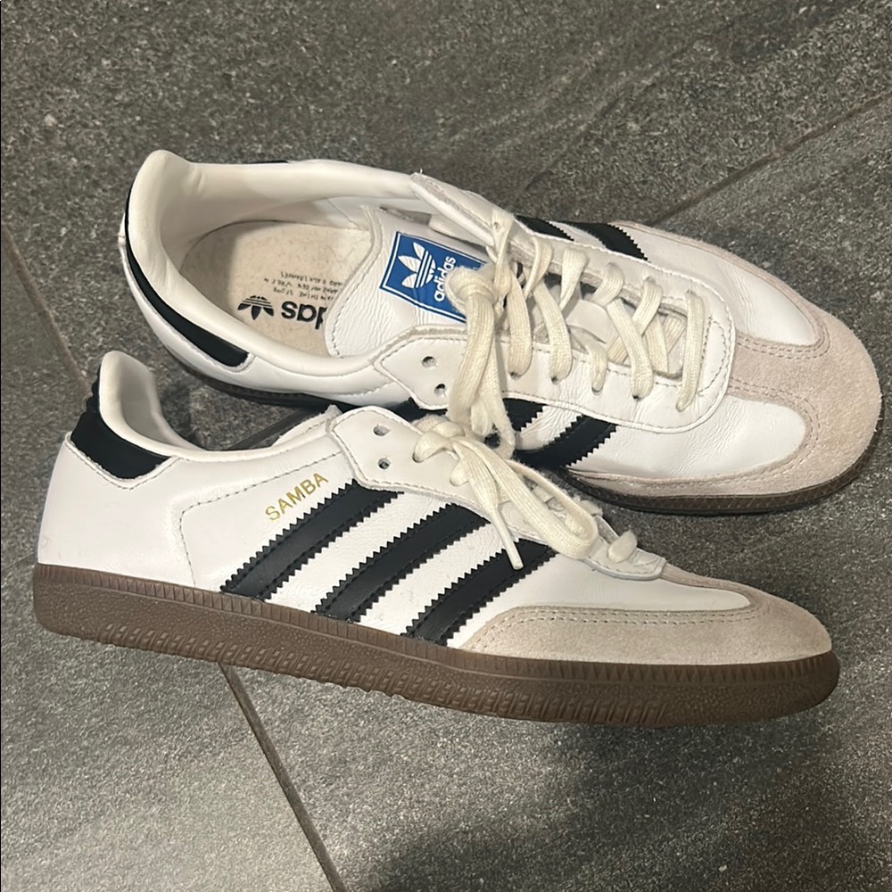 Adidas White and Black Sambas